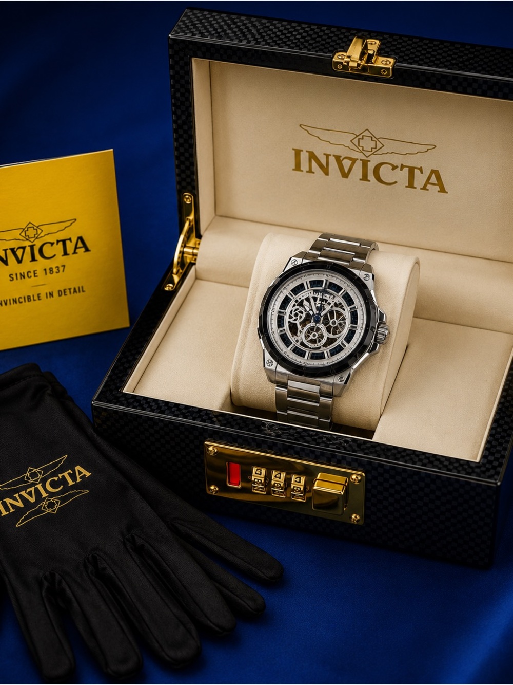 InvictaMen's Skeleton Automatic Watch w/sapphire crystal 24 crystals - Picture 6 of 10